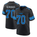 PHIN D.Lions #70 Juice Scruggs Player Black Alternate Vapor F.U.S.E. Limited Home Game Stitched Jerseys