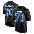 PHIN D.Lions #70 Juice Scruggs Player Black Fashion Home Game Stitched Jerseys
