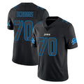 PHIN D.Lions #70 Juice Scruggs Player Black Impact Limited Home Game Stitched Jerseys