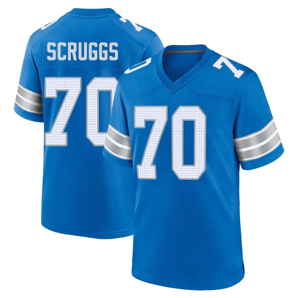 PHIN D.Lions #70 Juice Scruggs Player Black Salute to Service Hoodies Limited Game Stitched Jerseys