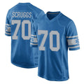 PHIN D.Lions #70 Juice Scruggs Player Blue Vapor Untouchable Throwback Game Stitched Jerseys