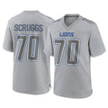 PHIN D.Lions #70 Juice Scruggs Player Gray Atmosphere Fashion Home Game Stitched Jerseys