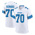 PHIN D.Lions #70 Juice Scruggs Player White Alternate Home Game Stitched Jerseys