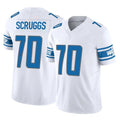 PHIN D.Lions #70 Juice Scruggs Player White Vapor F.U.S.E. Limited Home Game Stitched Jerseys
