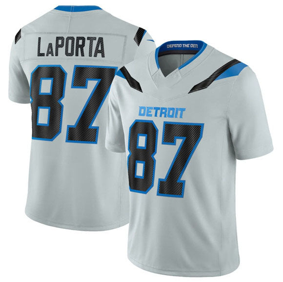 PHIN D.Lions #87 Sam LaPorta Silver 2026 F.U.S.E. Rivalries Collection Limited Football Stitched Jersey