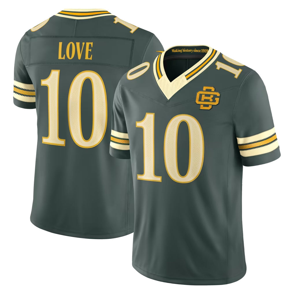 PHIN GB.Packers #10 Jordan Love Player Green Limited 2026 Rivalries Collection Home Game Stitched Jerseys