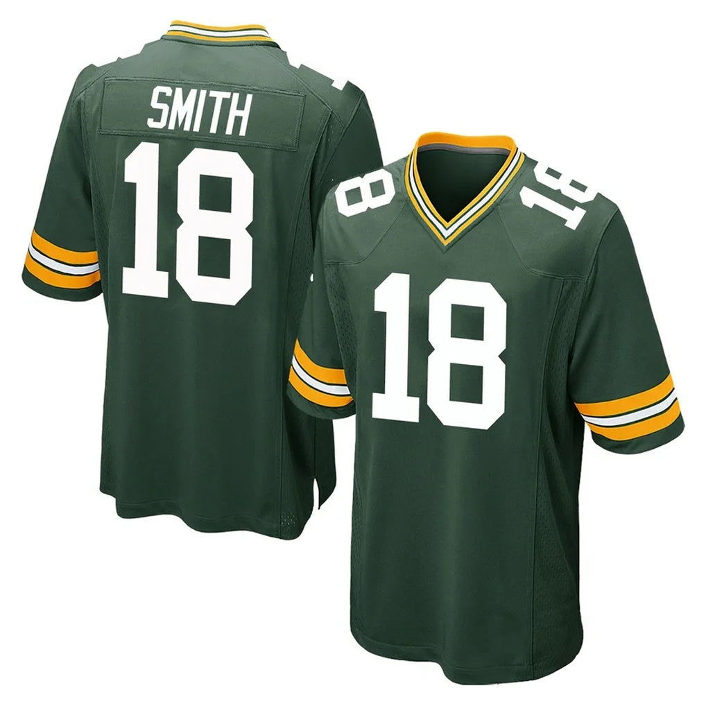 PHIN GB.Packers #18 Jonnu Smith Player Green Home Game Stitched Jerseys