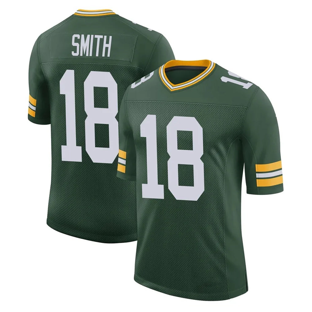 PHIN GB.Packers #18 Jonnu Smith Player Green Limited Classic Home Game Stitched Jerseys