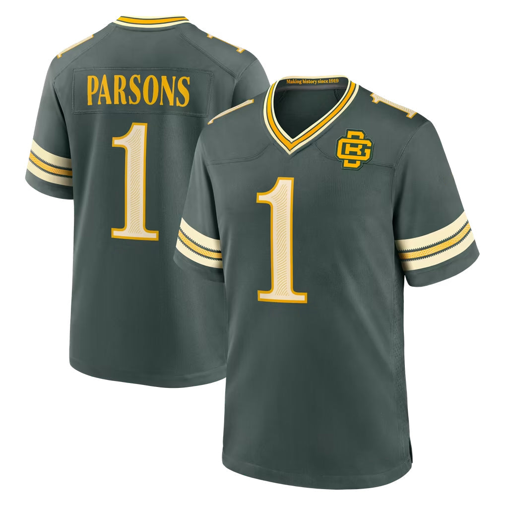 PHIN GB.Packers #1 Micah Parsons Player Green 2026 Rivalries Collection Home Game Stitched Jerseys