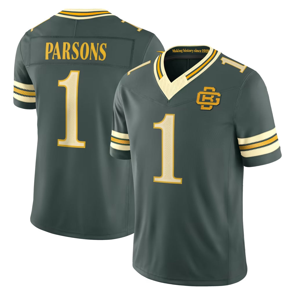 PHIN GB.Packers #1 Micah Parsons Player Green Limited 2026 Rivalries Collection Home Game Stitched Jerseys