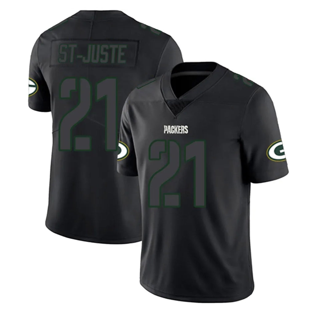 PHIN GB.Packers #21 Benjamin St-Juste Player Black Impact Limited Home Game Stitched Jerseys