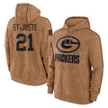 PHIN GB.Packers #21 Benjamin St-Juste Player Brown Salute to Service Hoodies Limited Game Stitched Jerseys