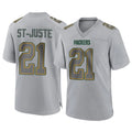 PHIN GB.Packers #21 Benjamin St-Juste Player Gray Atmosphere Fashion Home Game Stitched Jerseys