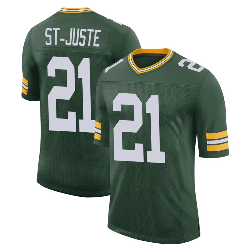 PHIN GB.Packers #21 Benjamin St-Juste Player Green Limited Classic Home Game Stitched Jerseys