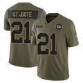 PHIN GB.Packers #21 Benjamin St-Juste Player Olive 2025 Salute To Service Limited Home Game Stitched Jerseys