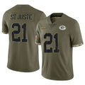 PHIN GB.Packers #21 Benjamin St-Juste Player Olive Salute To Service Limited Stitched Jerseys