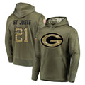 PHIN GB.Packers #21 Benjamin St-Juste Player Olive Salute to Service Pullover Hoodies Home Game Stitched Jerseys