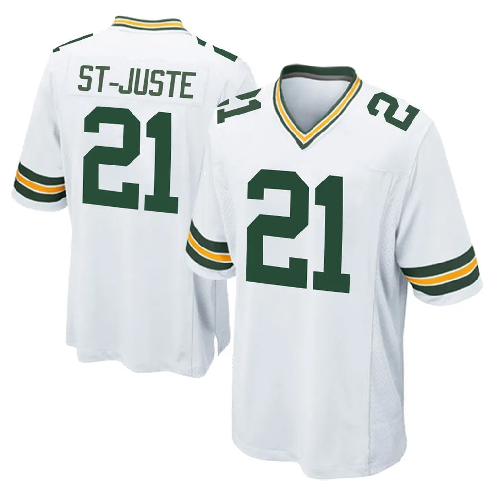 PHIN GB.Packers #21 Benjamin St-Juste Player White Home Game Stitched Jerseys