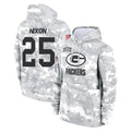 PHIN GB.Packers #25 Keisean Nixon Player Arctic Camo Salute to Service Hoodies Limited Game Stitched Jerseys