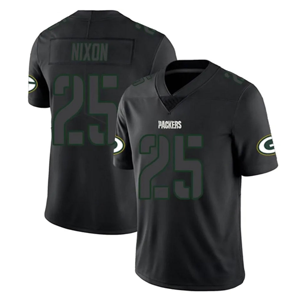 PHIN GB.Packers #25 Keisean Nixon Player Black Impact Limited Home Game Stitched Jerseys