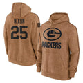 PHIN GB.Packers #25 Keisean Nixon Player Brown Salute to Service Hoodies Limited Game Stitched Jerseys