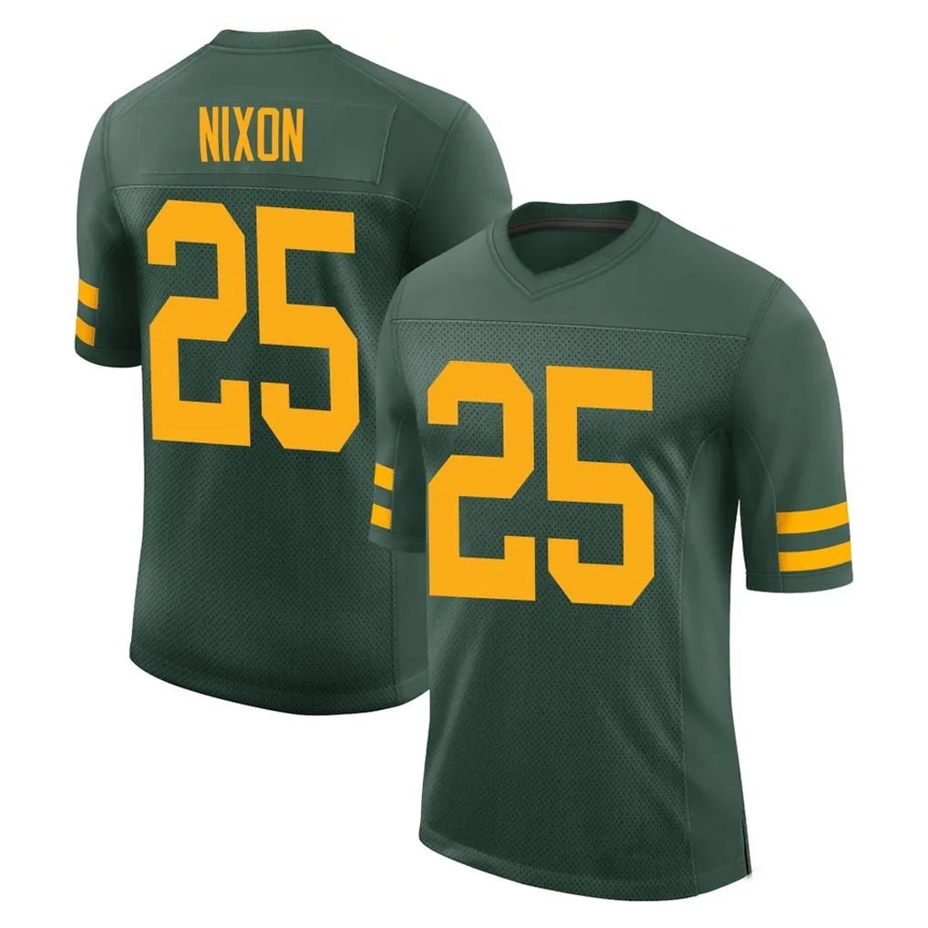 PHIN GB.Packers #25 Keisean Nixon Player Green Alternate Vapor Home Game Stitched Jerseys