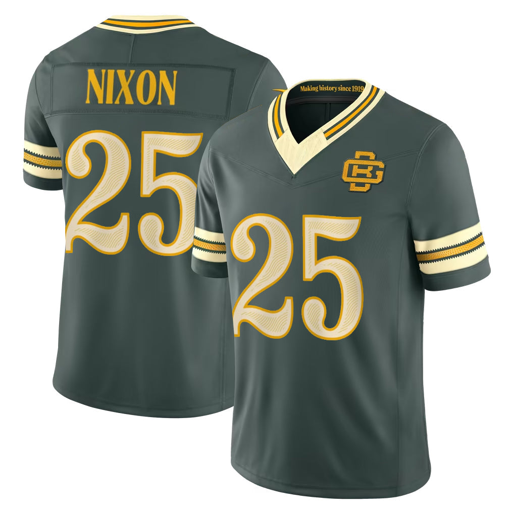 PHIN GB.Packers #25 Keisean Nixon Player Green Limited 2026 Rivalries Collection Home Game Stitched Jerseys