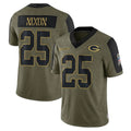 PHIN GB.Packers #25 Keisean Nixon Player Olive Salute To Service Limited Game Stitched Jerseys