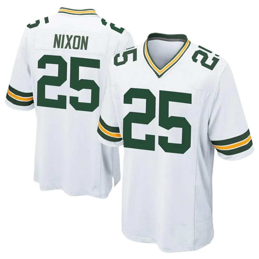 PHIN GB.Packers #25 Keisean Nixon Player White Home Game Stitched Jerseys
