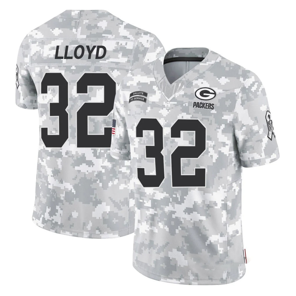 PHIN GB.Packers #32 MarShawn Lloyd Player Arctic Camo Salute To Service Limited Stitched Jerseys