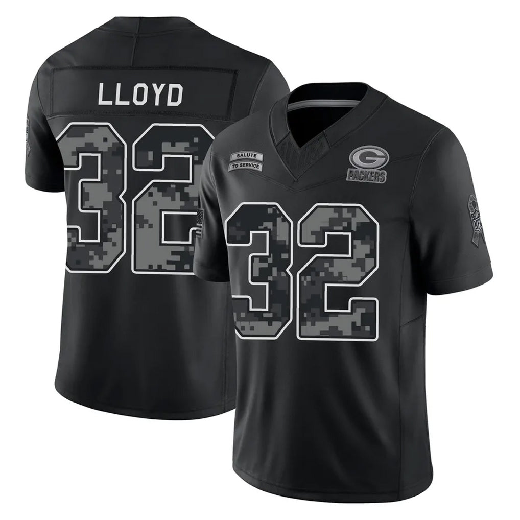 PHIN GB.Packers #32 MarShawn Lloyd Player Black Limited 2026 Salute to Service Home Game Stitched Jerseys