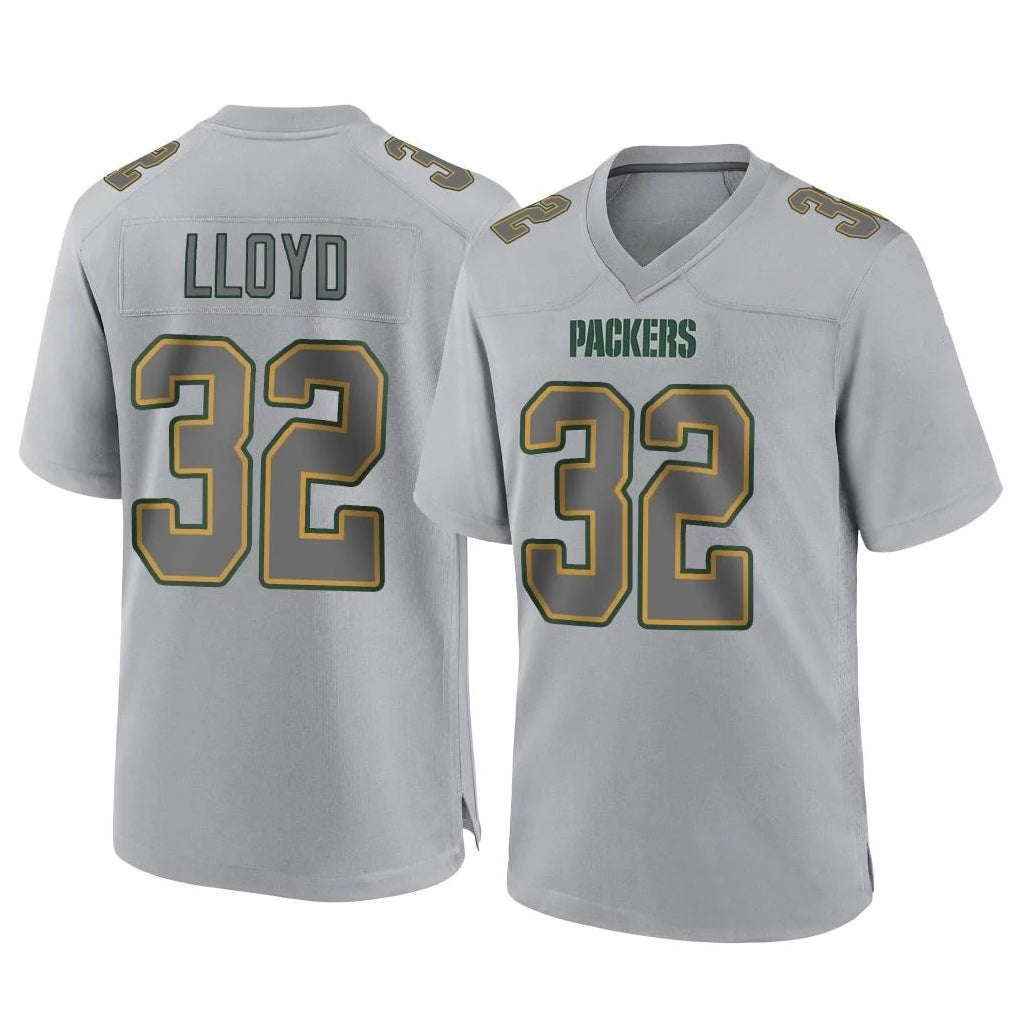 PHIN GB.Packers #32 MarShawn Lloyd Player Gray Atmosphere Fashion Home Game Stitched Jerseys