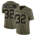 PHIN GB.Packers #32 MarShawn Lloyd Player Olive 2025 Salute To Service Limited Home Game Stitched Jerseys