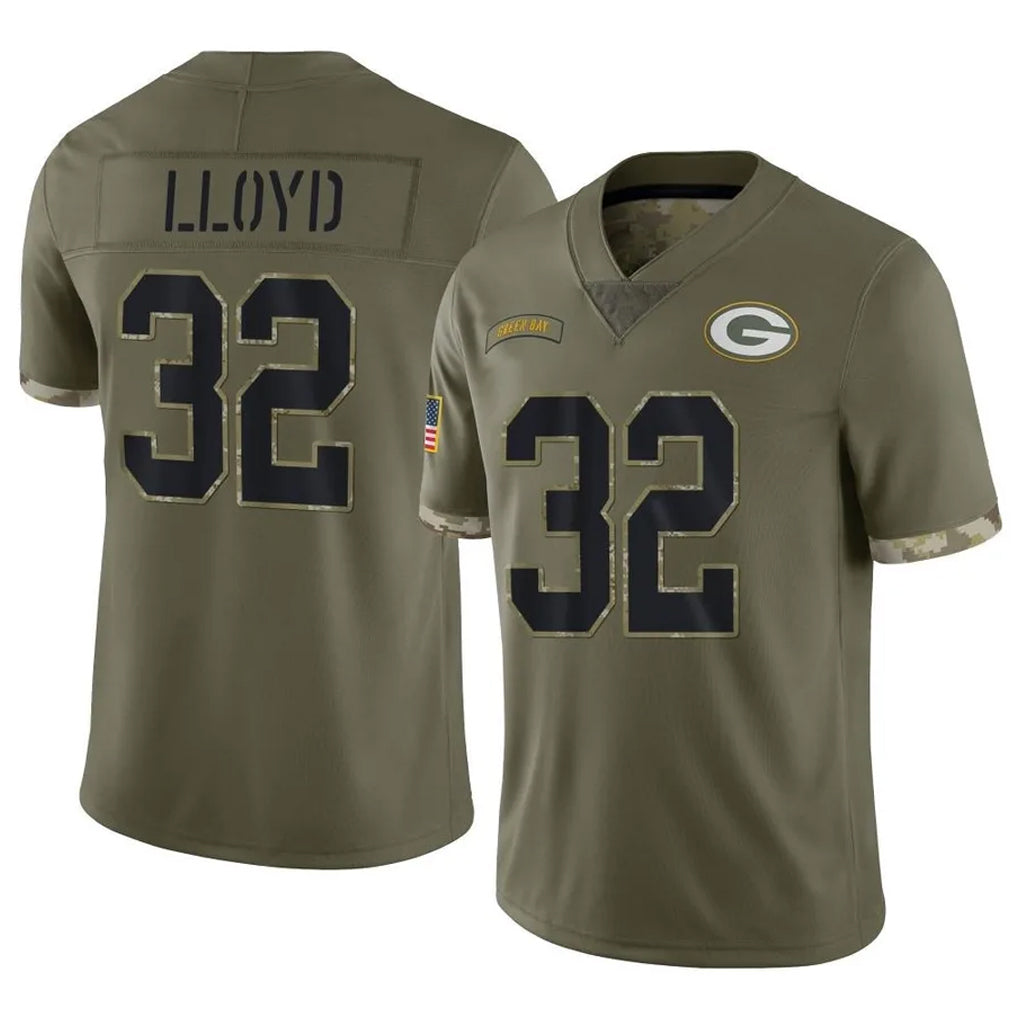 PHIN GB.Packers #32 MarShawn Lloyd Player Olive Salute To Service Limited Stitched Jerseys