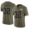 PHIN GB.Packers #32 MarShawn Lloyd Player Olive Salute To Service Limited Stitched Jerseys