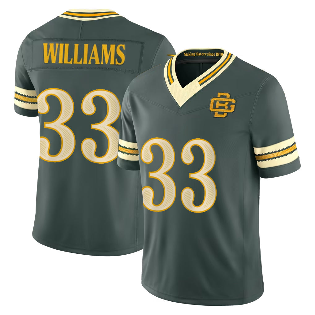 PHIN GB.Packers #33 Evan Williams Player Green Limited 2026 Rivalries Collection Home Game Stitched Jerseys