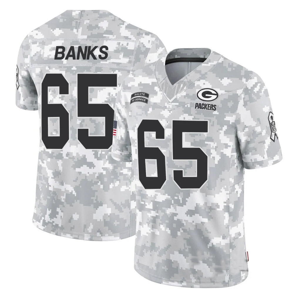 PHIN GB.Packers #65 Aaron Banks Player Arctic Camo Salute To Service Limited Stitched Jerseys