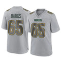 PHIN GB.Packers #65 Aaron Banks Player Gray Atmosphere Fashion Home Game Stitched Jerseys
