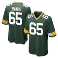 PHIN GB.Packers #65 Aaron Banks Player Green Home Game Stitched Jerseys
