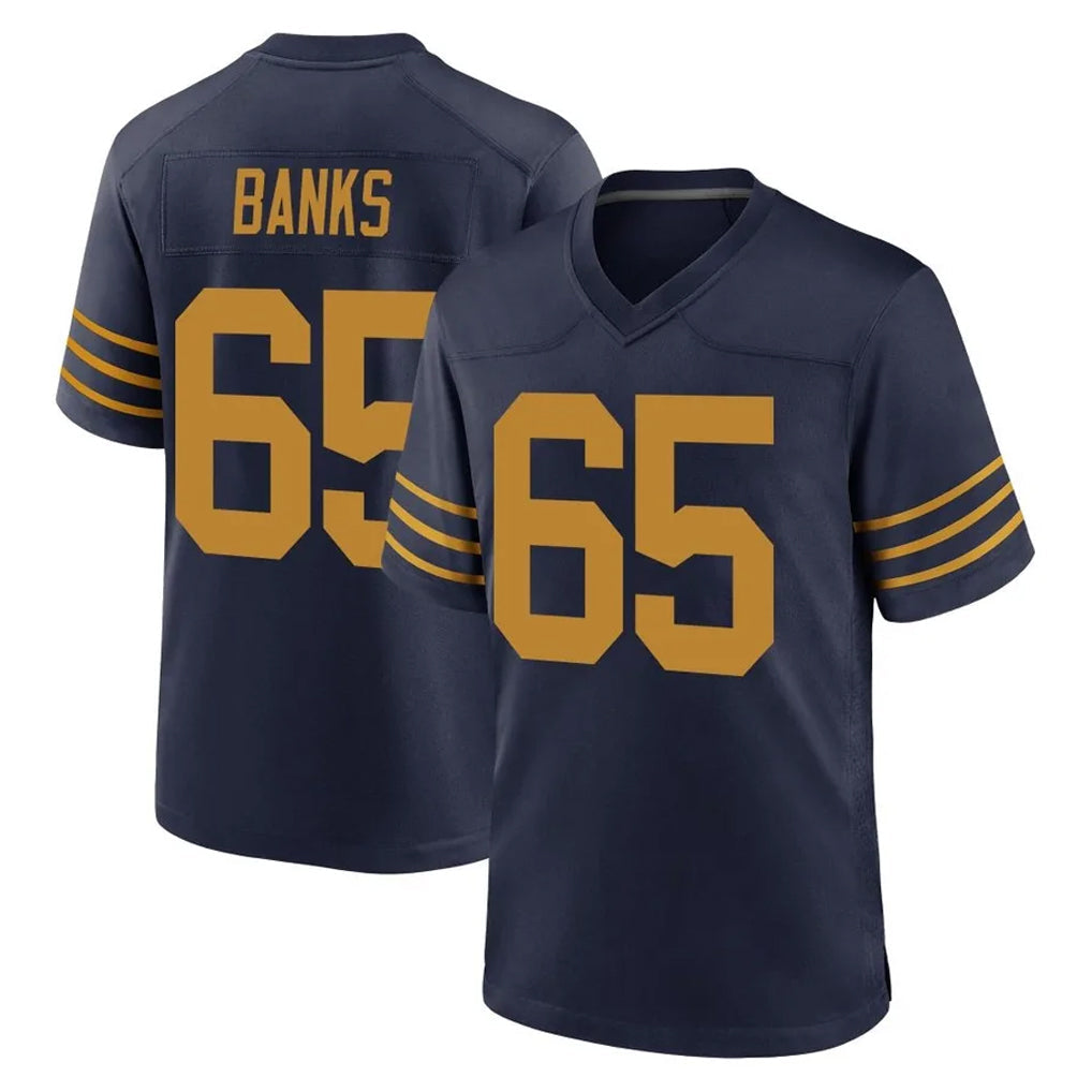 PHIN GB.Packers #65 Aaron Banks Player Navy The 1923 Classic Home Game Stitched Jerseys