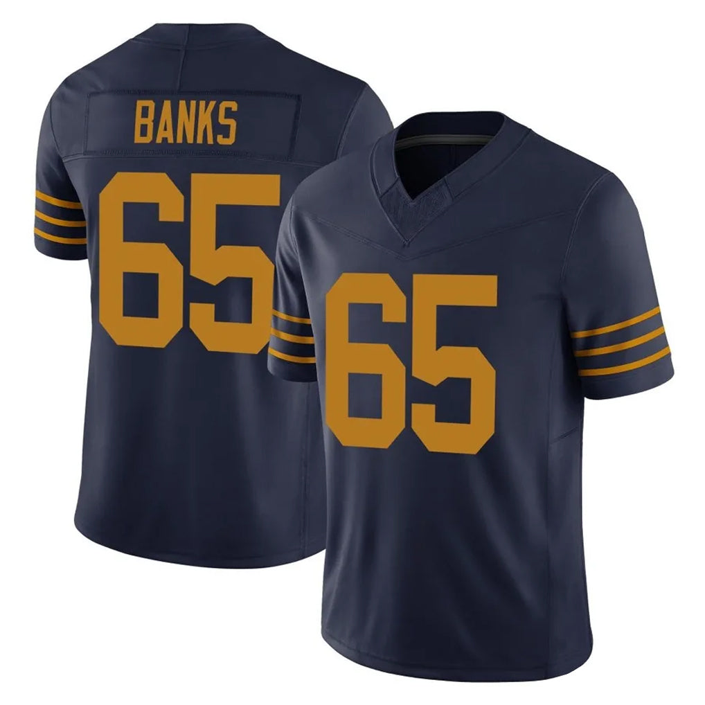PHIN GB.Packers #65 Aaron Banks Player Navy The 1923 Classic Vapor F.U.S.E. Home Game Stitched Jerseys