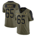 PHIN GB.Packers #65 Aaron Banks Player Olive Salute To Service Limited Game Stitched Jerseys