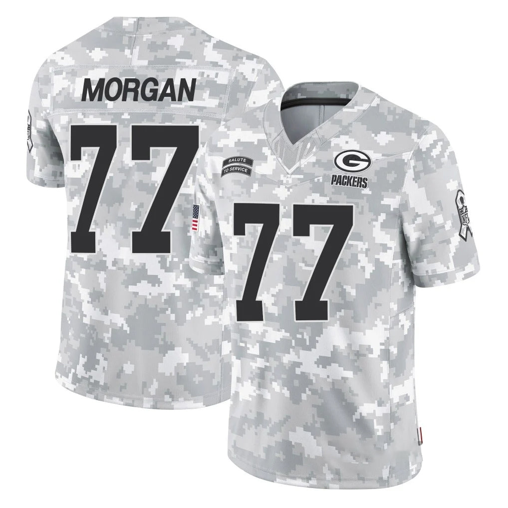 PHIN GB.Packers #77 Jordan Morgan Player Arctic Camo Salute To Service Limited Stitched Jerseys