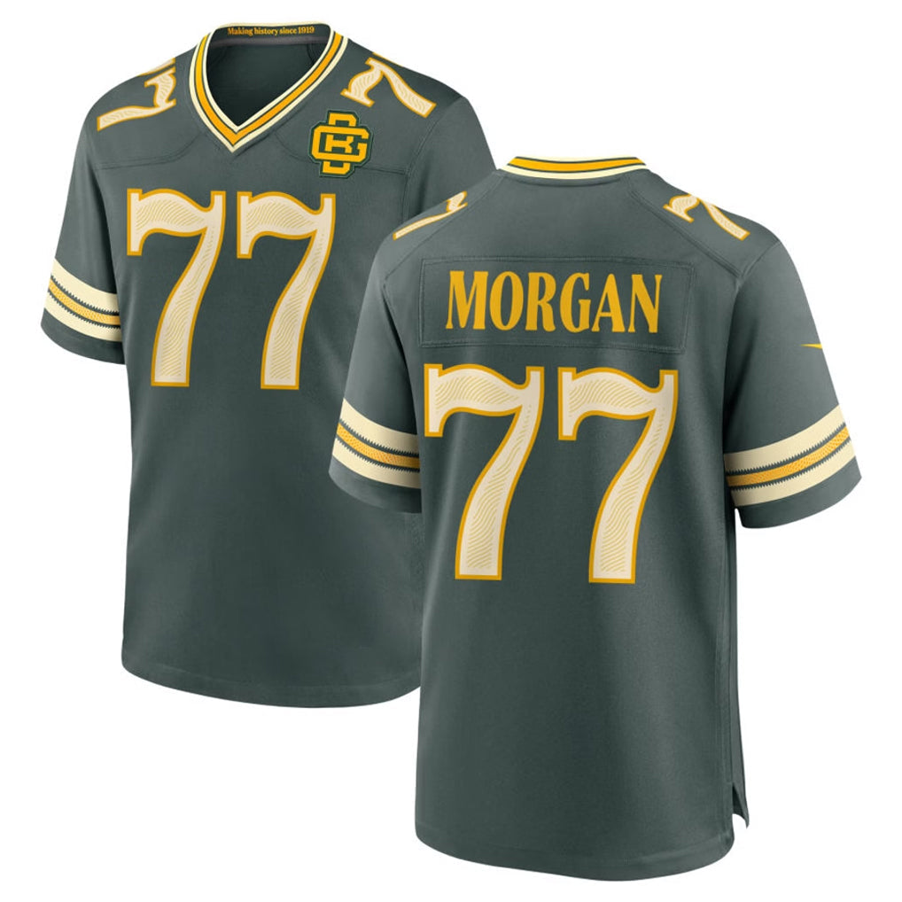 PHIN GB.Packers #77 Jordan Morgan Player Green 2026 Rivalries Collection Home Game Stitched Jerseys