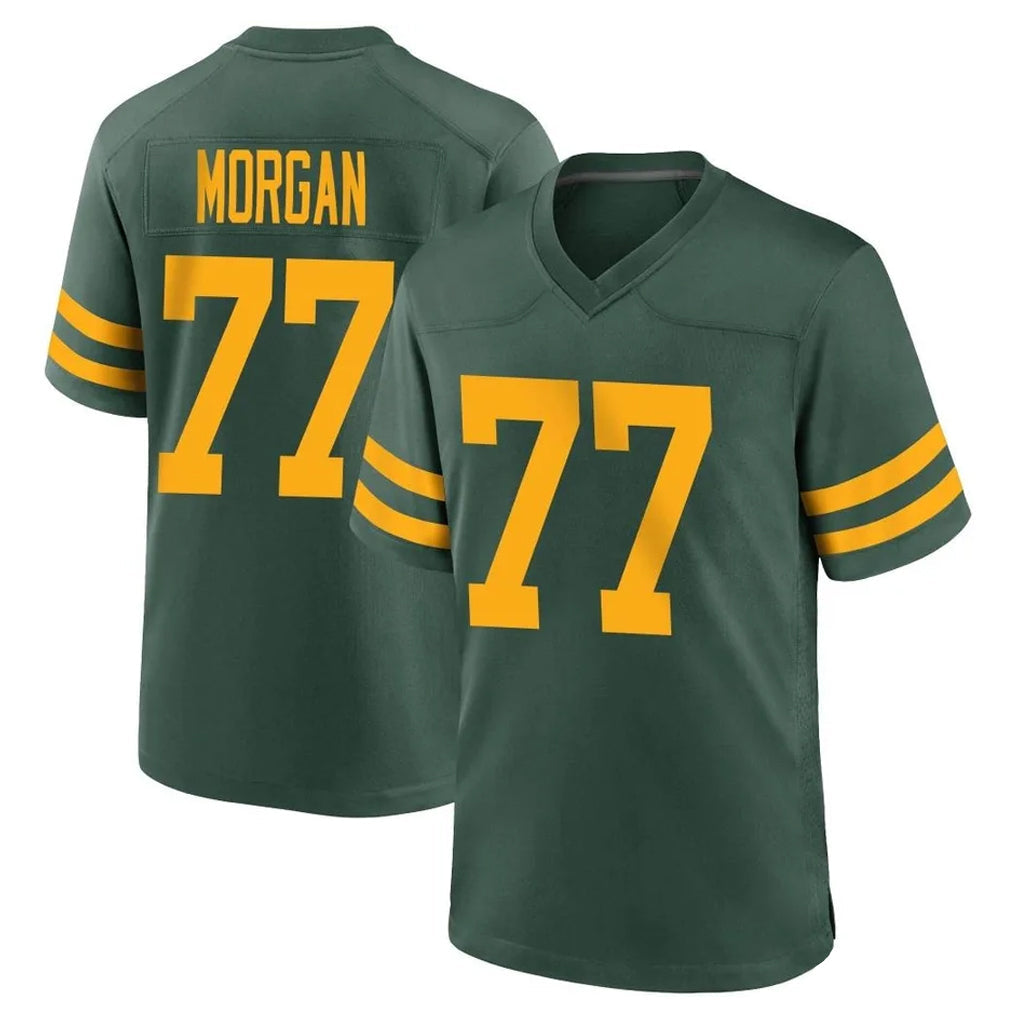 PHIN GB.Packers #77 Jordan Morgan Player Green Alternate Home Game Stitched Jerseys