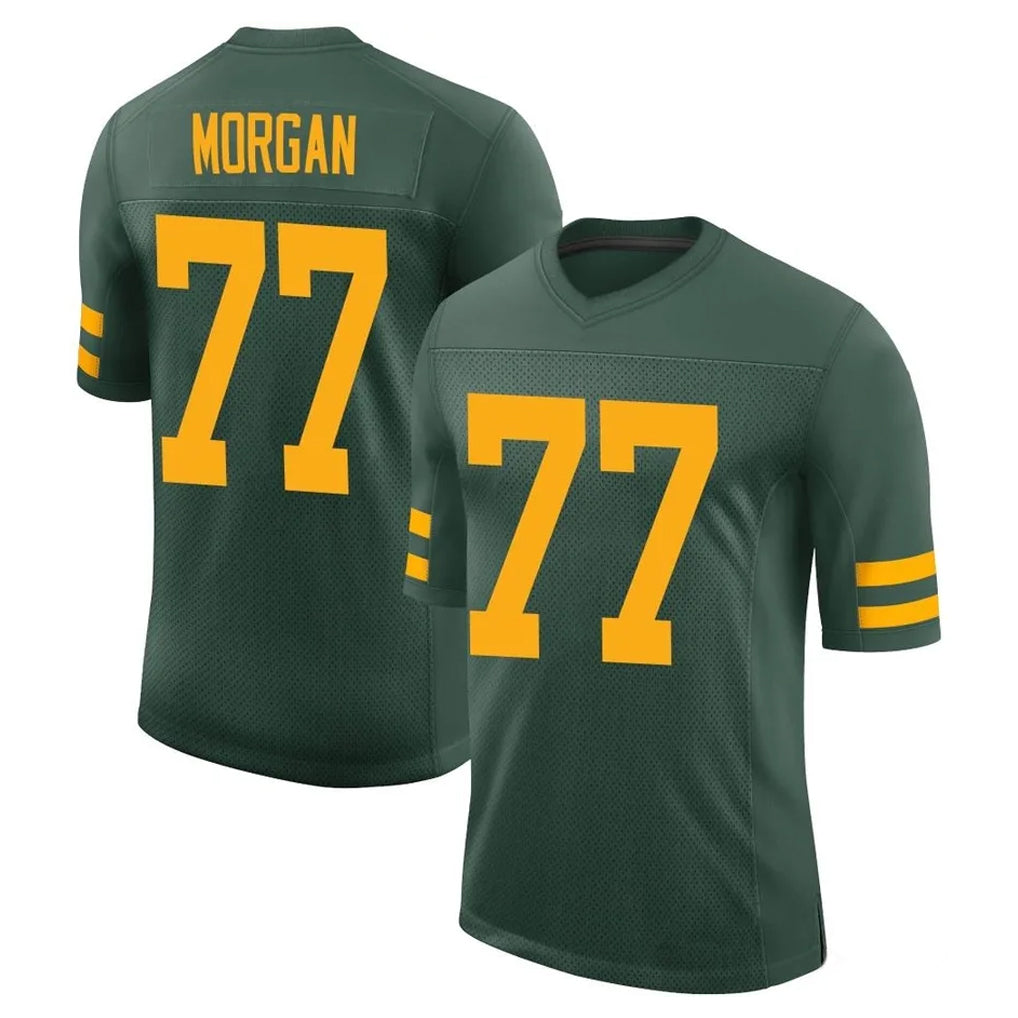 PHIN GB.Packers #77 Jordan Morgan Player Green Alternate Vapor Home Game Stitched Jerseys