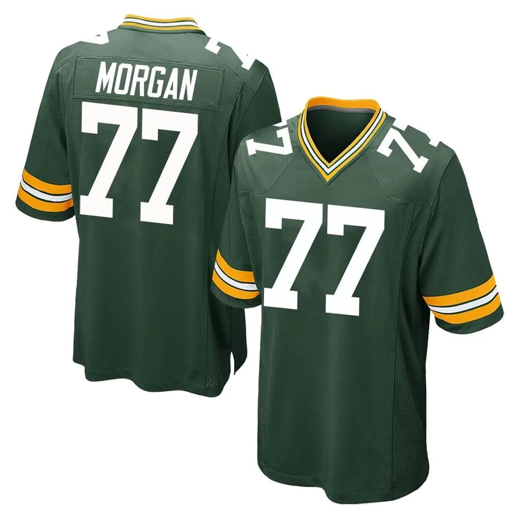 PHIN GB.Packers #77 Jordan Morgan Player Green Home Game Stitched Jerseys