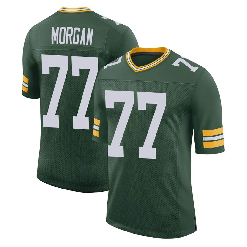 PHIN GB.Packers #77 Jordan Morgan Player Green Vapor Untouchable Limited Home Game Stitched Jerseys