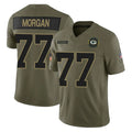 PHIN GB.Packers #77 Jordan Morgan Player Olive 2025 Salute To Service Limited Home Game Stitched Jerseys