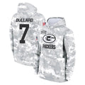 PHIN GB.Packers #7 Javon Bullard Player Arctic Camo Salute to Service Hoodies Limited Game Stitched Jerseys